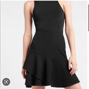 Express High Waisted Asymmetrical Black Mini Skirt